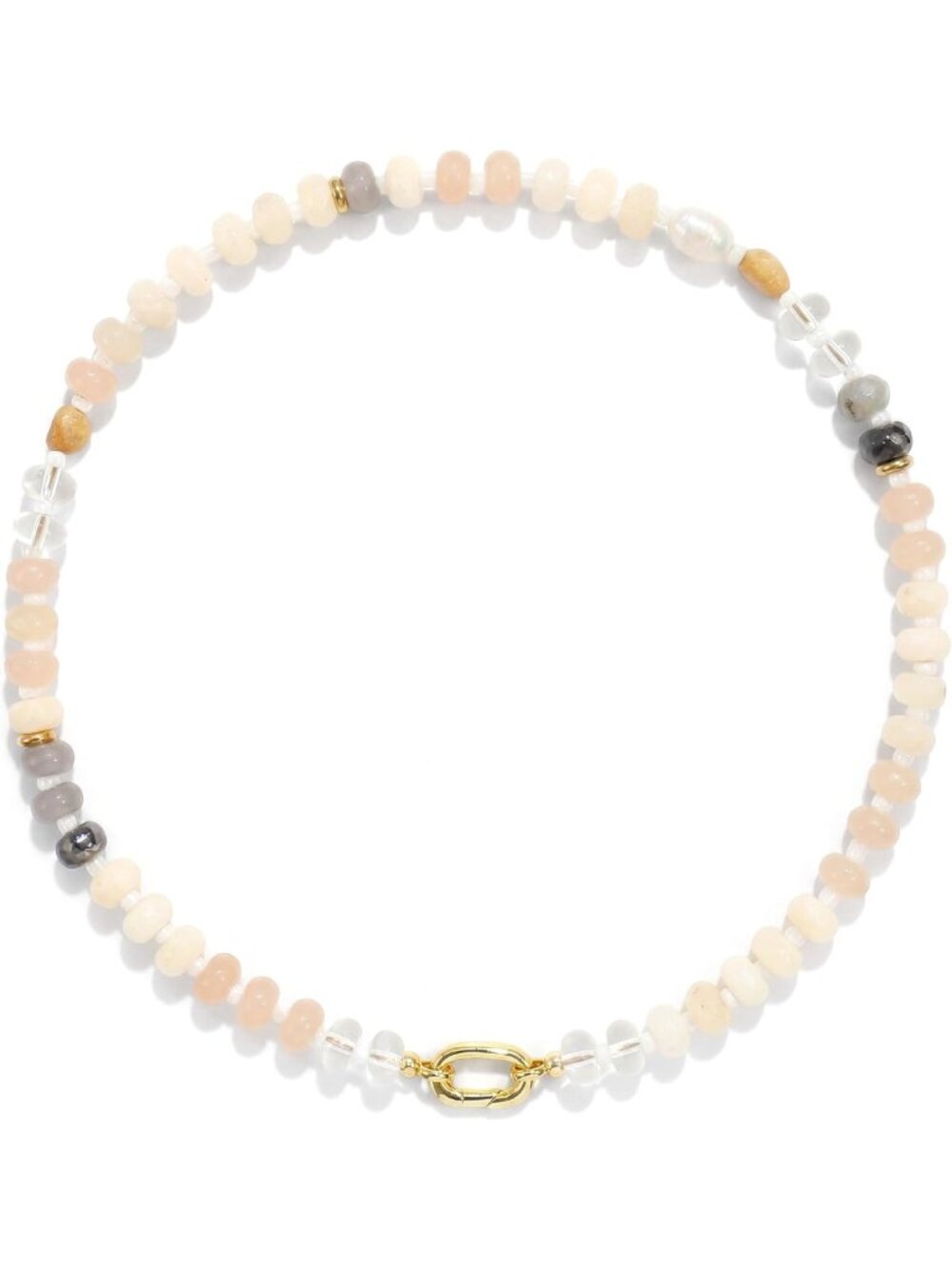 Boho Beaded Natural Stone Choker Necklace for Women - Summer Beach Gem Jewelry